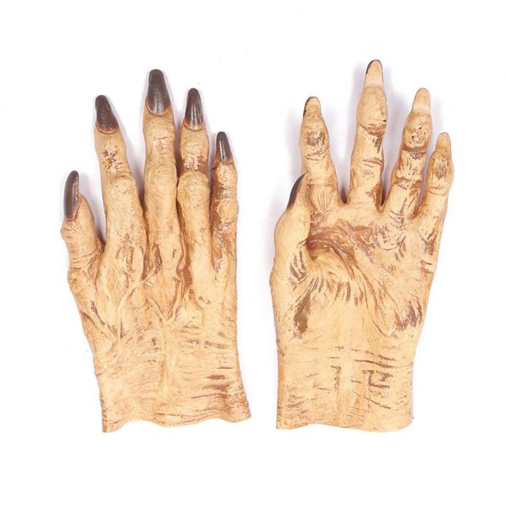 Guanti cosplay di Halloween in vinile creativo Guanti impermeabili terrificanti lupo mannaro simulati Peluche insanguinato Trucco Puntelli per feste Donna