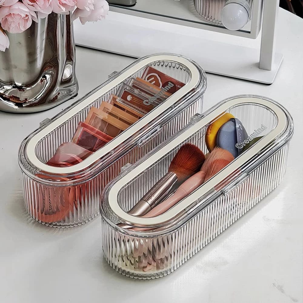 1pc storage box for brushes for makeup powder soft beauty egg drain rack pencil holder for unisex eyebrow pencil