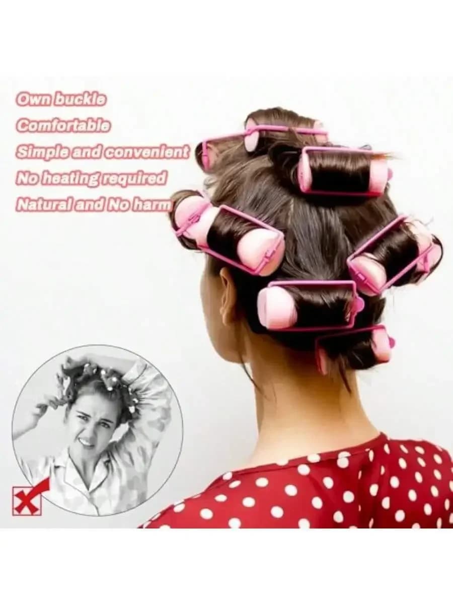24 pezzi di bigodini in schiuma da 1,89 pollici, strumenti per arricciare i capelli senza calore, per capelli corti e lunghi.