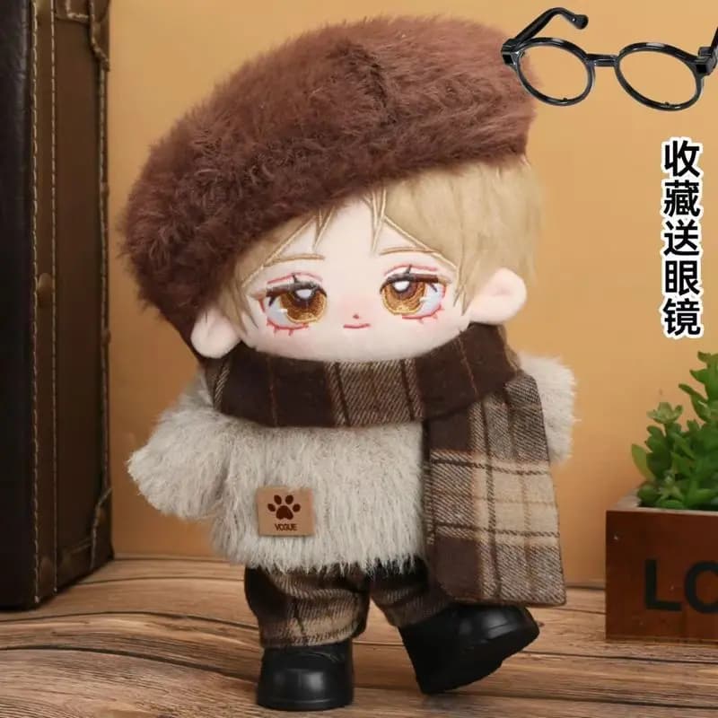 10 cm 20 cm vestiti per le bambole in cotone autunno e inverno vestito britannico colletto vestito carino bambola di peluche vestito bambola gonna Kawaii maglione ha