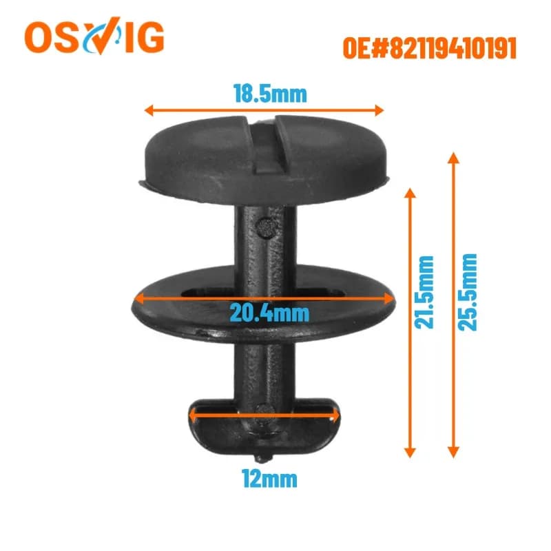 20 pezzi OE # 82119410191 Clip per tappetino Elementi di fissaggio per tappeti Supporti per impugnature di fissaggio Fermo compatibile con B-MW 3 5 7 E36 E46 E38 E39