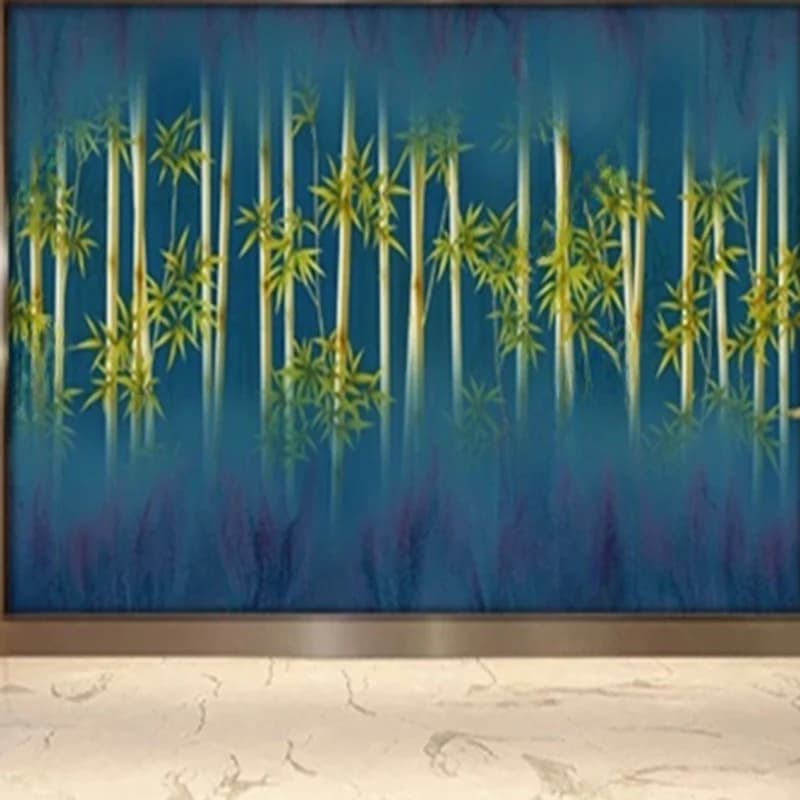 Customized Bamboo Pattern Wallpaper Papel Pintado-Hand-Painted 3D Wall Decor for Modern Interiors Background Home Decorations