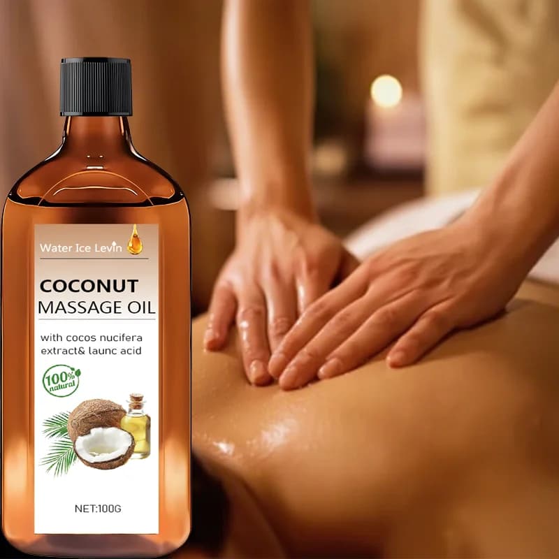 Olio da massaggio al cocco. Idratazione non grassa. Estratto Naturale di Cocos Nucifera. Idratante all'Acido Laurico Nutriente ad Assorbimento Rapido.