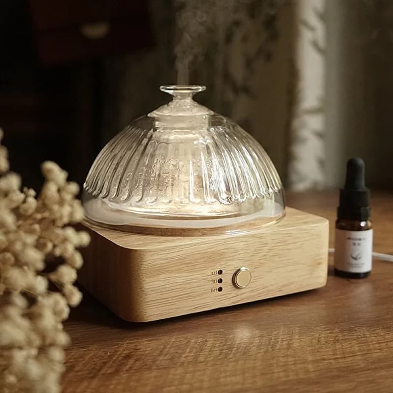 Macchina per aromaterapia europea in legno massello FOGY, diffusore di aromi, fragranza di olio essenziale, umidificatore ad ultrasuoni per la casa, ufficio