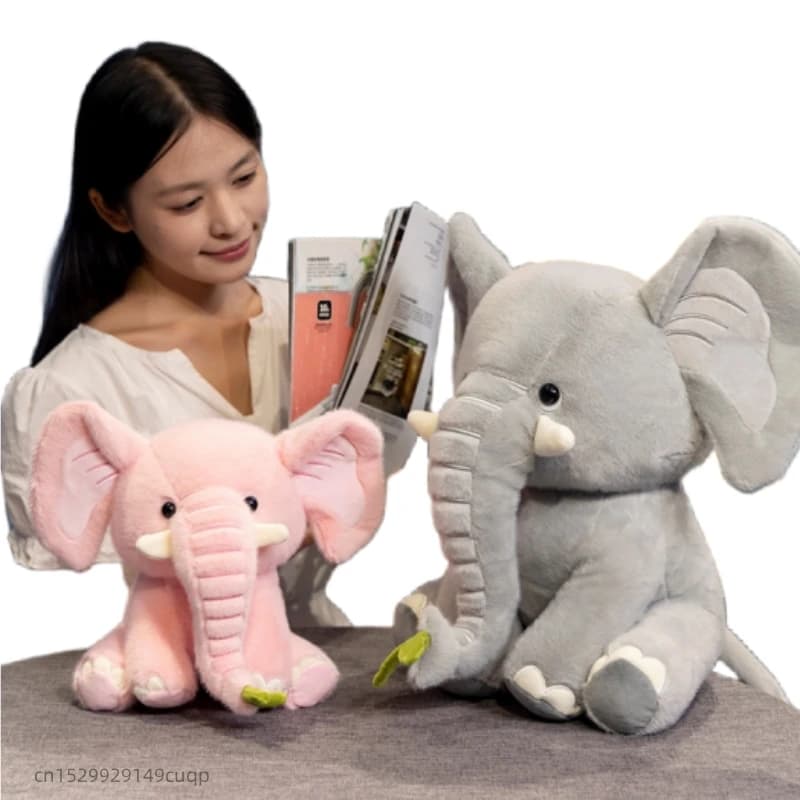 25/40 centimetri Del Fumetto Simpatico Elefante Della Bambola Della Peluche Naso Lungo Rosa Grigio Seduto Elefante Animale Farcito Giocattolo Complementi Arredo Casa regalo Per Le Ragazze Dei Ragazzi