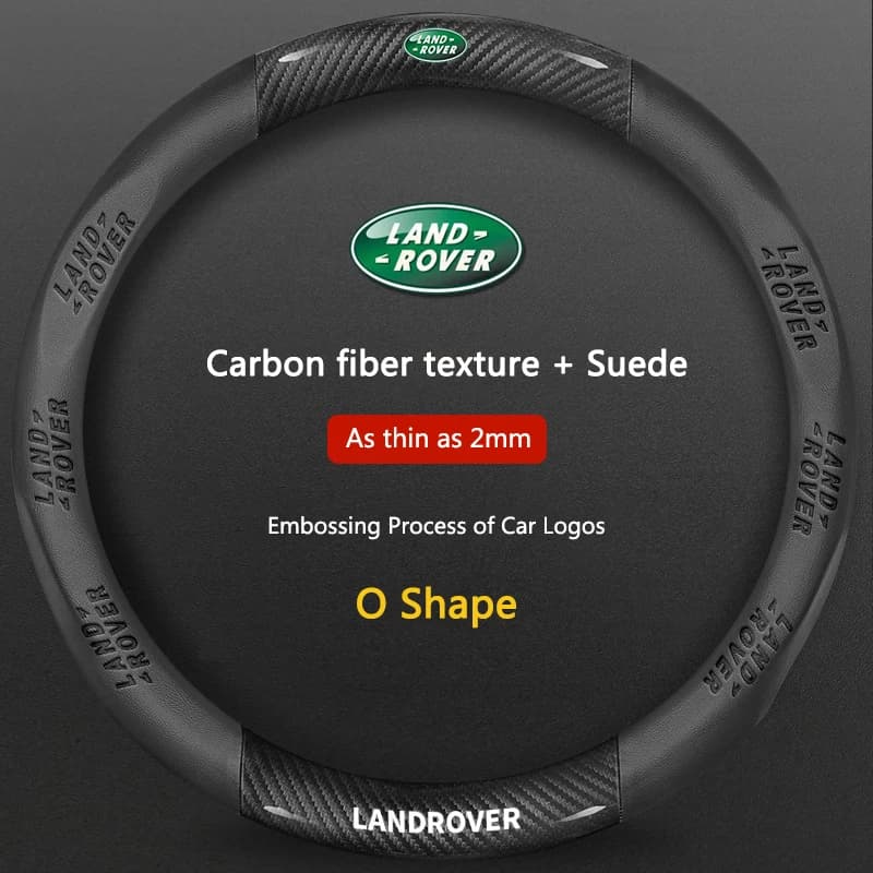 Accessori Coprivolante in Fibra di Carbonio e Pelle Scamosciata per Land Rover Freelander 2 L2 LF Discovery 3 4 L319 L462 R