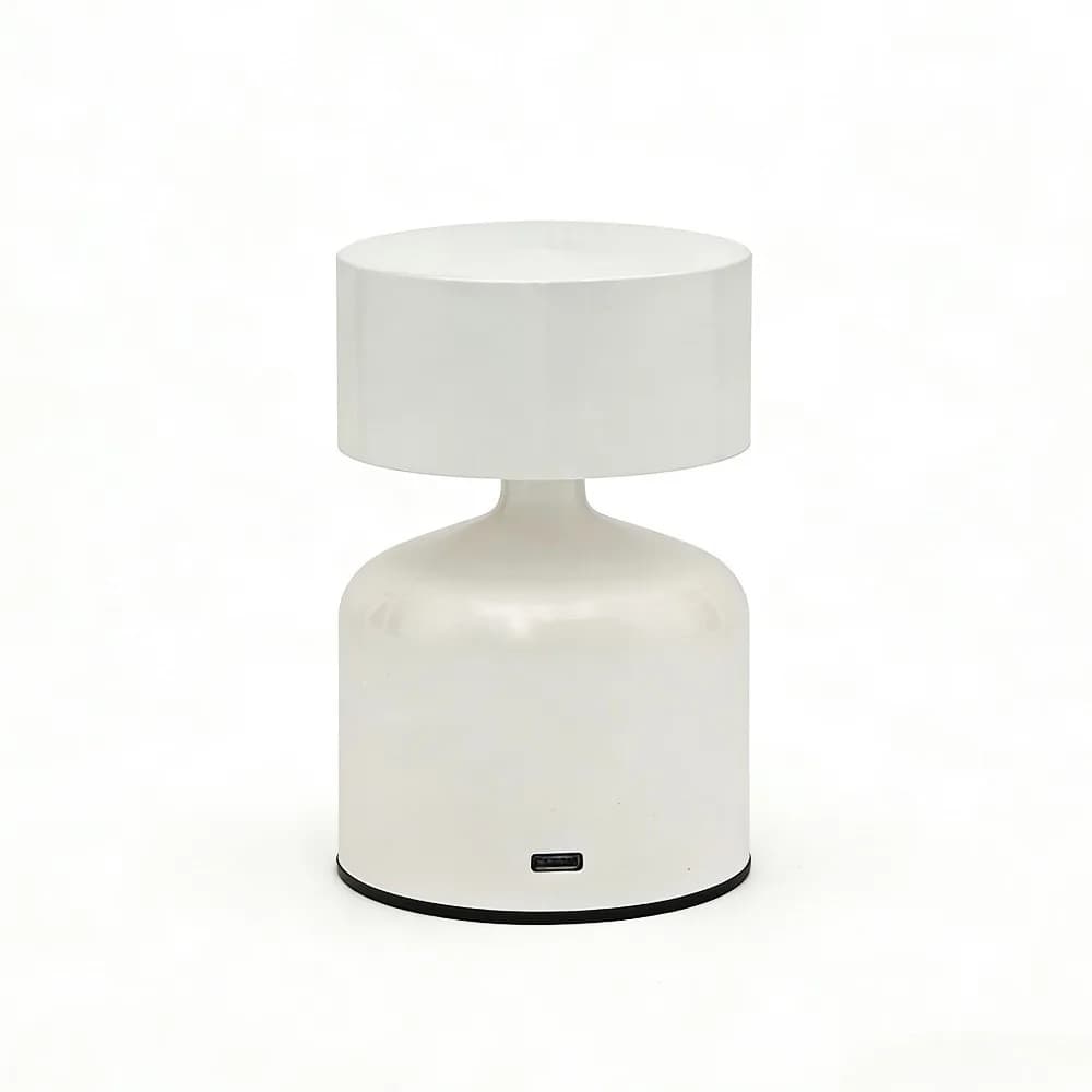 Lampada da Tavolo Moderna per Bar, Dimmerabile a 3 Livelli, Ricaricabile USB, Controllo Touch, Design a Manubrio in Metallo, Luce Notturna Luminosa