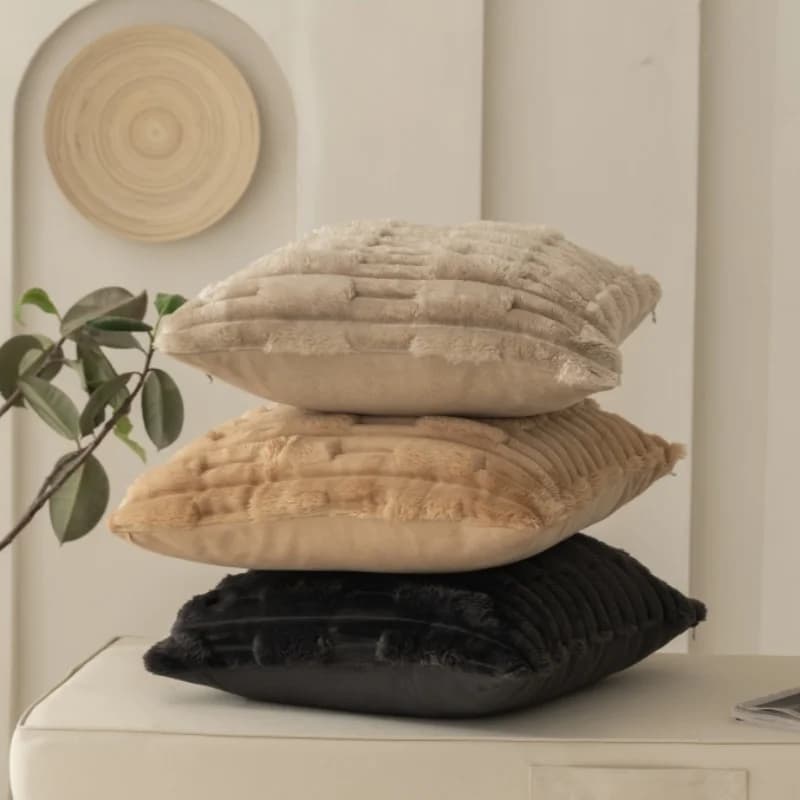 1 pz 45*45 cm Morbido Peluche Finto Corto In Pile Velluto Federa Stile di Lusso Fodere Per Cuscini Federa per Divano Camera Da Letto