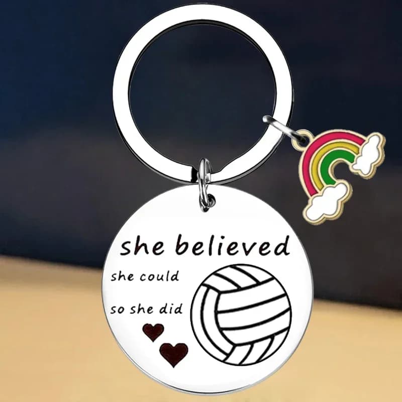 Inspired Keychain for Volleyball, he believed that he could then made Keychain for girls Inspired Gifts for Volleyball players