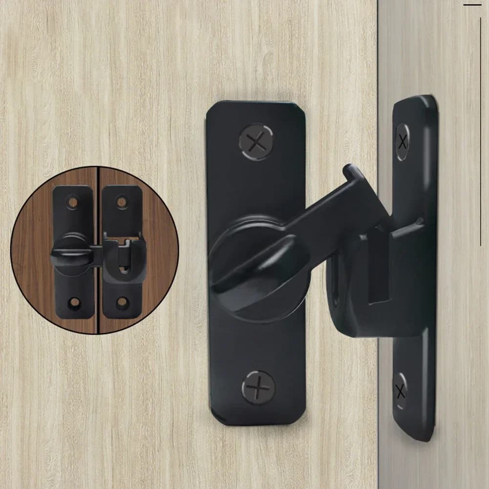Serratura per porta Chiusura per porta Bulloni per porta Sicurezza domestica Lega di zinco resistente Serratura per porta scorrevole da 90 180 gradi Serratura antifurto