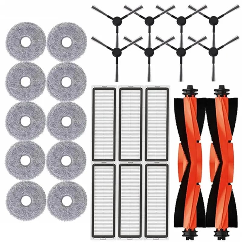 BBNV - Ricambi per Robot Aspirapolvere S20+ S10 Plus/B108GL/B105: Spazzola Principale, Spazzole Laterali, Filtro HEPA, Panni Lavapavimenti, Accessori