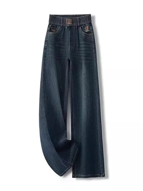 Retro High Waist Wide Leg Jeans Women's Spring Autumn 2026 New Style Loose American Casual Narrow Straight Tube Pants