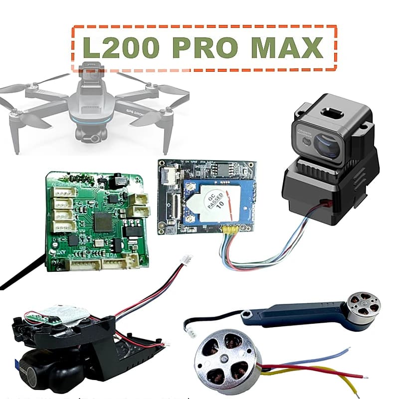 L200 PRO MAX Drone Pezzi di ricambio Braccio Elica GPS WiFi Scheda Scheda principale Motore brushless Evitamento ostacoli Boom Quadcopter Parti