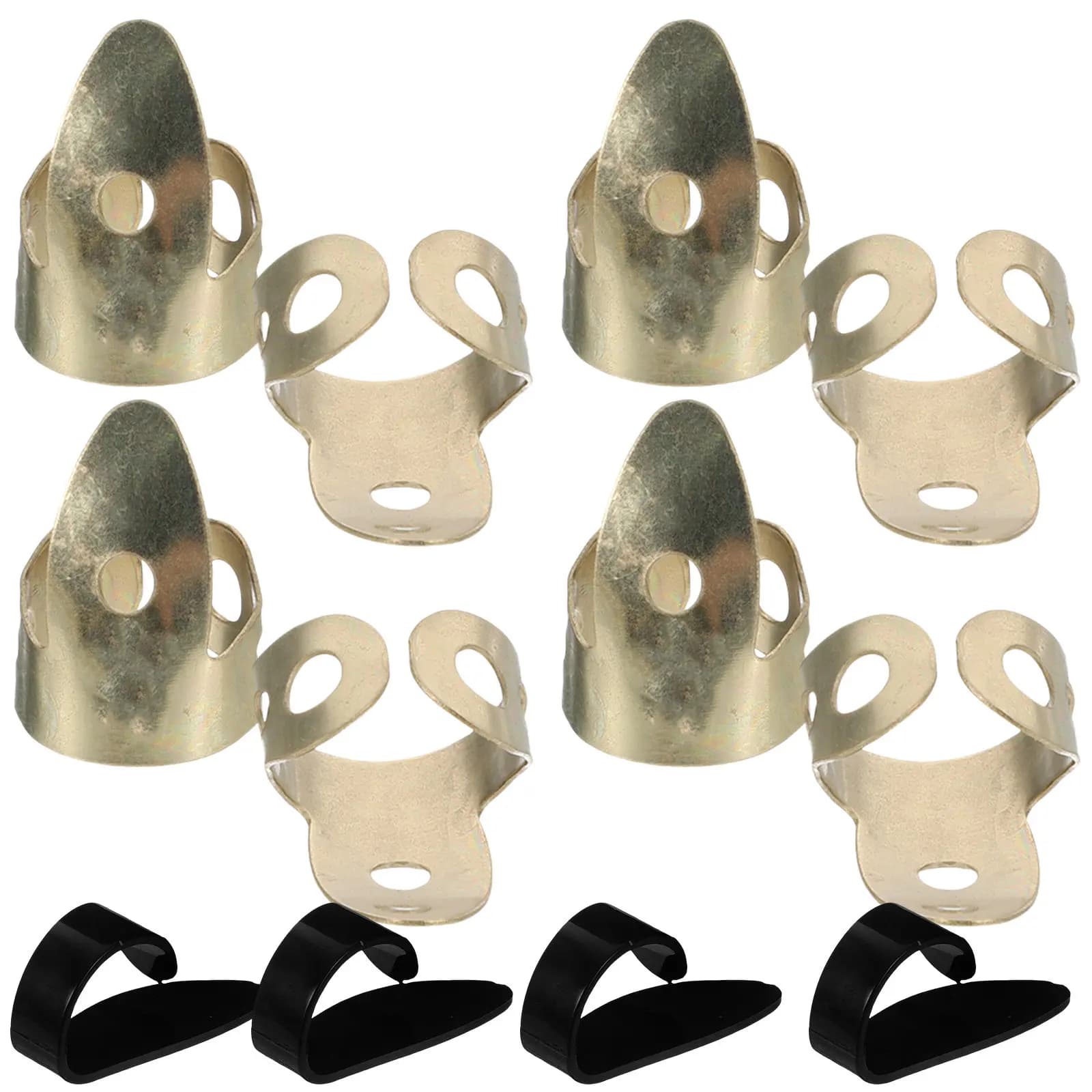 Set di 12 Plettri per Chitarra in Metallo, Regolabili e Resistenti, per Chitarra Elettrica, Acustica e Basso, Confezione Assortita