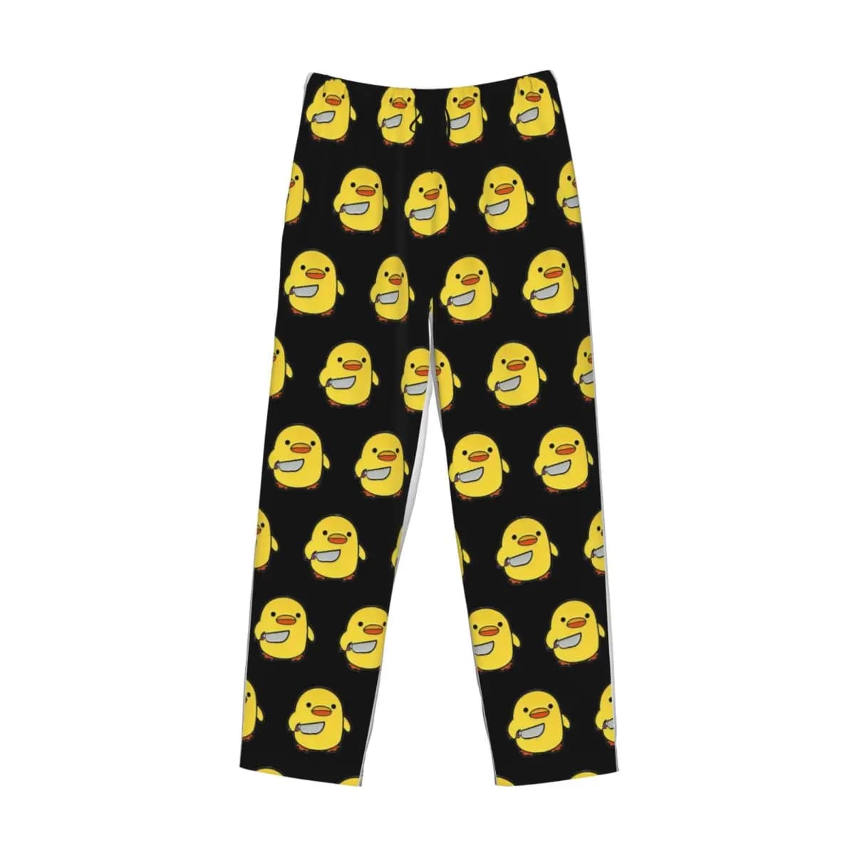 Anatra personalizzata con coltello Divertente Meme Angry Bird Danger Pantaloni del pigiama Uomo Sleepwear Sleep Lounge Bottoms con tasche
