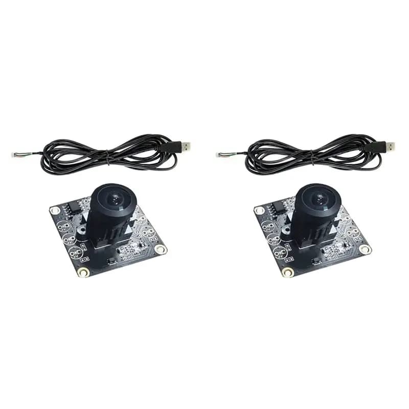 USB Camera Module 2X OV9732 160 Degrees 32X32mm for Facial Recognition and Image Acquisition, Compatible with Raspberry Pi, Cable 2M