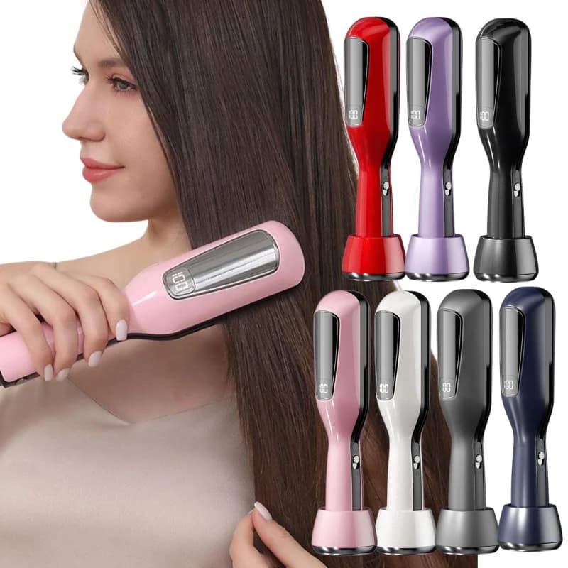 Rechargeable Cordless Hair Ends Trimmer Split Remover LCD Digital Display Negative Ions Smooth Hair Straightener Hair Care