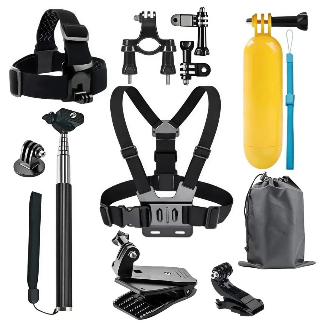 Kit Accessories for Action Camera: Adapters for Tripods and Supports for Gopro Hero, Go Pro, Dji Osmo Pocket, Action Insta360 X4, Go 3
