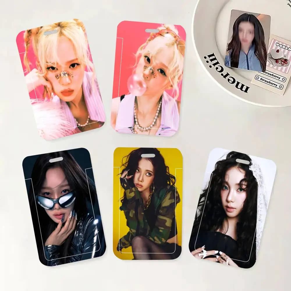Porta badge Kpop Giselle con cordino da collo, porta tessere identificative, porta chiavi, custodia per credenziali da lavoro, idea regalo