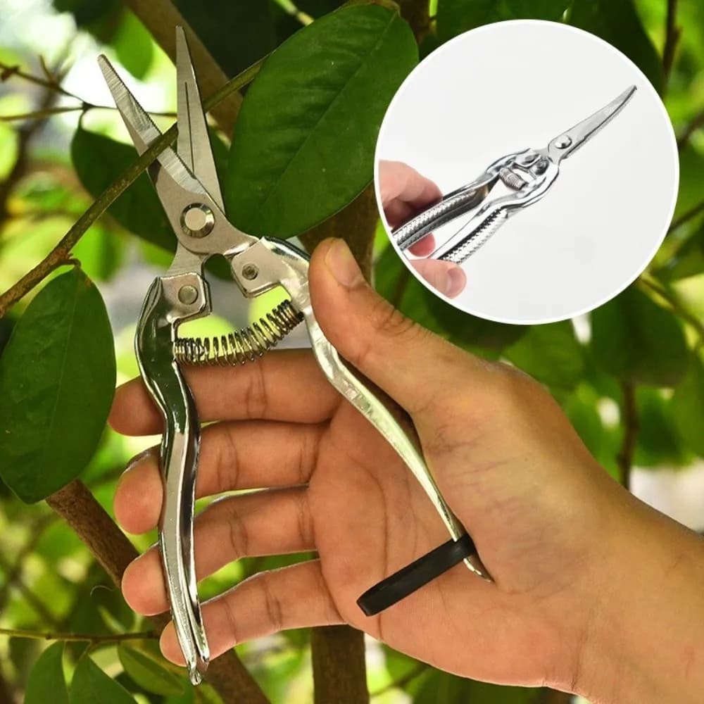 Stainless Steel Garden Pruning Shears Lightweight Professional Grade Branch Trimmer Pruner Non-Slip Pruning Scissors
