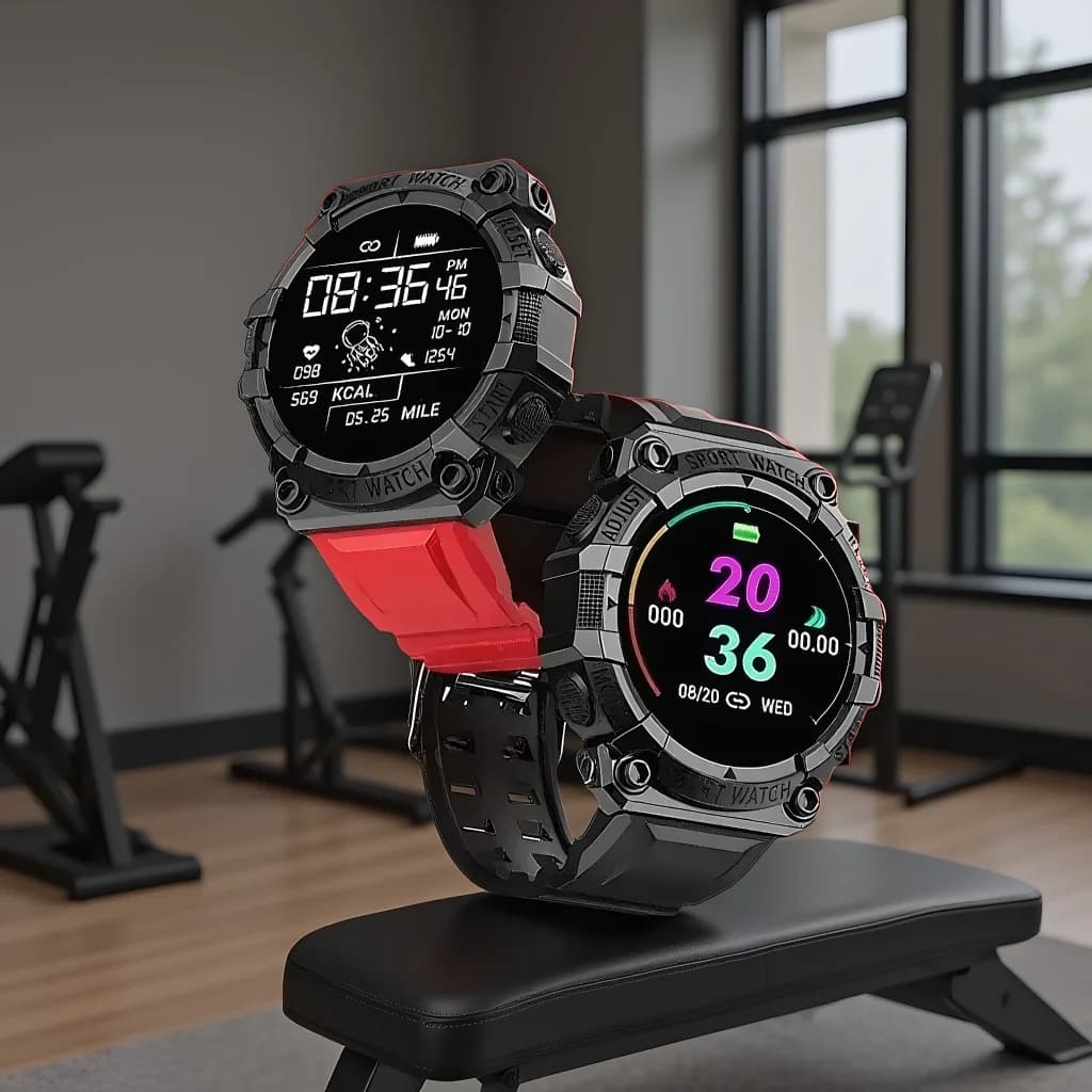 Smart Watch Fitness Bracelet - Sports Pedometer with Weather Alarm Message Control Music BT (FD68S Y56 model)