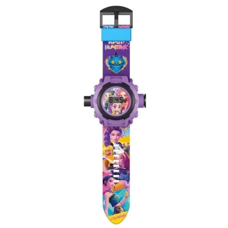 Orologio con Proiezione Anime per Bambini, Giocattolo Interattivo Viola Brillante con Regolazione del Fuoco, Regalo Perfetto, Orologio da Polso Educativo
