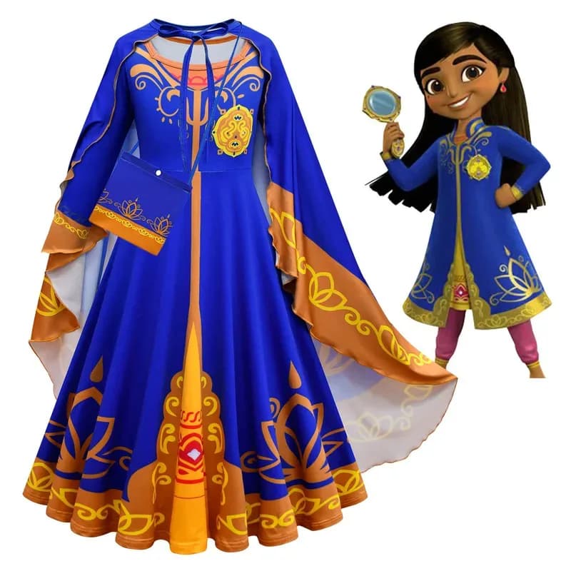2025 Nuovo Cosplay Royal Detective Mira Costume di Halloween Vestito da ragazza Mantello Borsa Ragazze Abiti da festa di compleanno Bambino Bambino Natale
