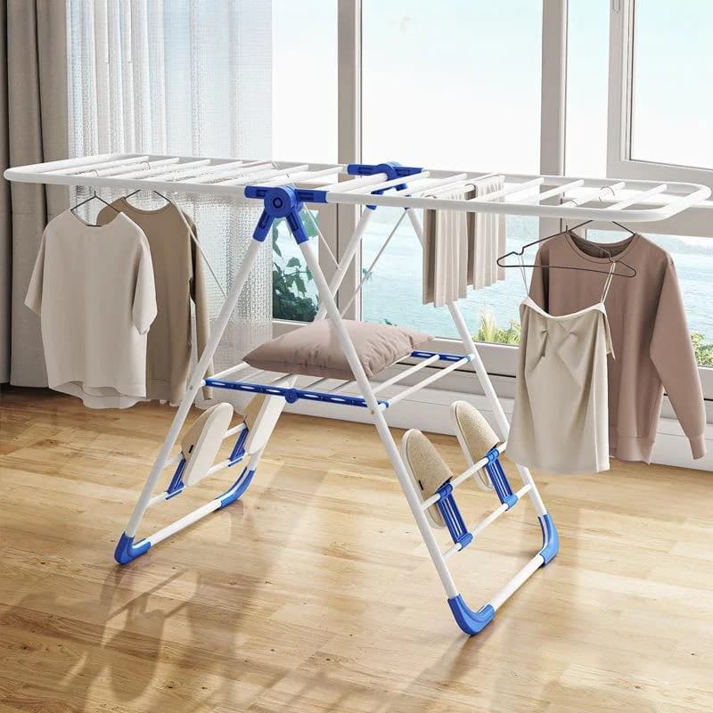 Abbigliamento da interno multifunzionale Drng Ra Stand X-pe Balcone Appendiabiti alato in ferro Drng Nessuna installazione richiesta