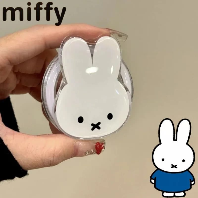 Supporto Magnetico per Telefono Portatile Miffy Rabbit, Nuovo Design Dolce e Carino, Creativo Motivo Cartoonesco, Gadget per Guardare la TV, Semplice ed Elegante