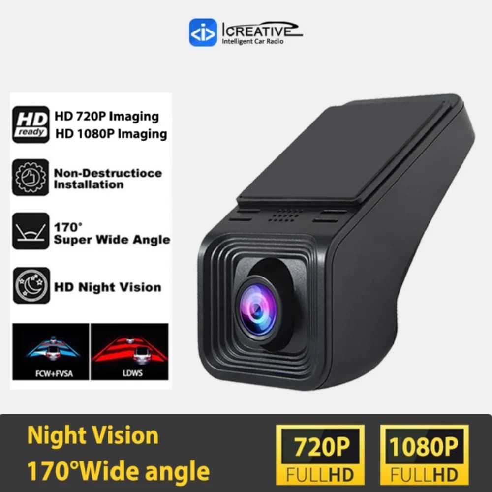 DVR Camera Recorder for Car Dash Cam USB for Android DVD Player for Car ADAS Anti-collision 720P or 1080P Night Version Car Accessories