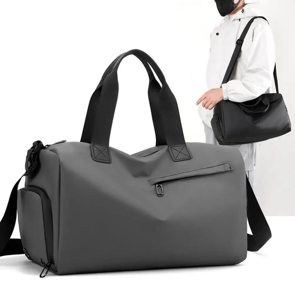 Borsa da Palestra Impermeabile con Scomparto per Scarpe e Tasca Impermeabile, Borsa a Tracolla per Uomo e Donna, per Viaggi, Fitness e Allenamento
