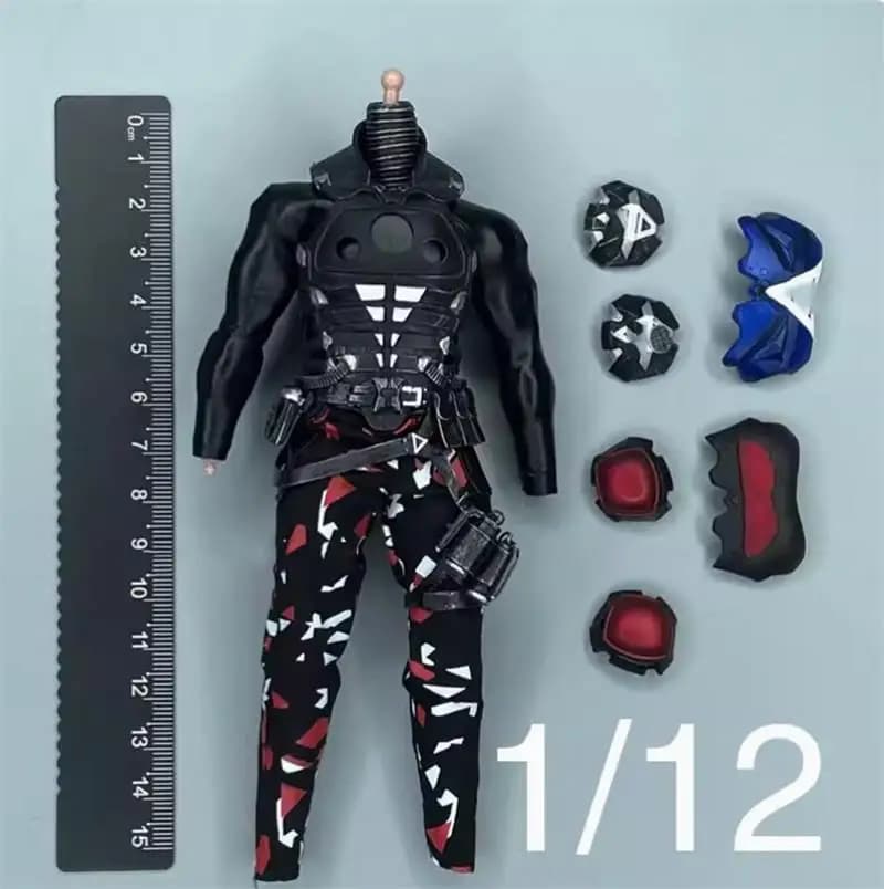 3atoys 1/12 Man Soldier Knight Main Body Action Figure con armature per connettori per piedi a mano per fan di Figure di bambole da 6 "fai da te
