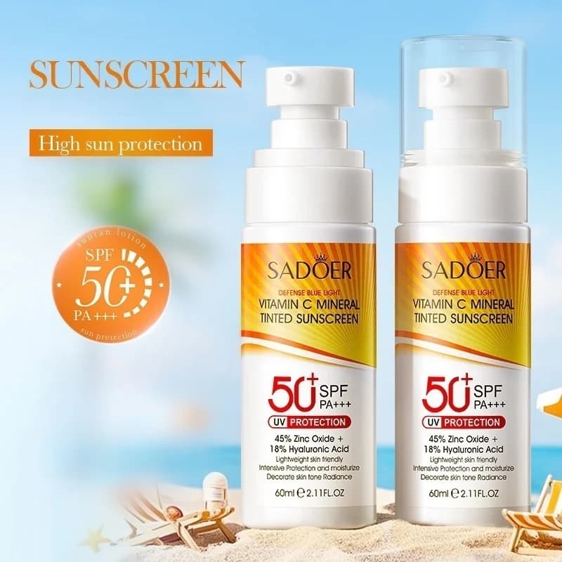 Colorful sunscreen with 60 ml vitamin C is refreshing and non-fat, provides moisturizing and protective insulation, illuminates skin tone and offers high sun protection. Accompanies you on your trip, without worrying about sun exposure - Summer skin care