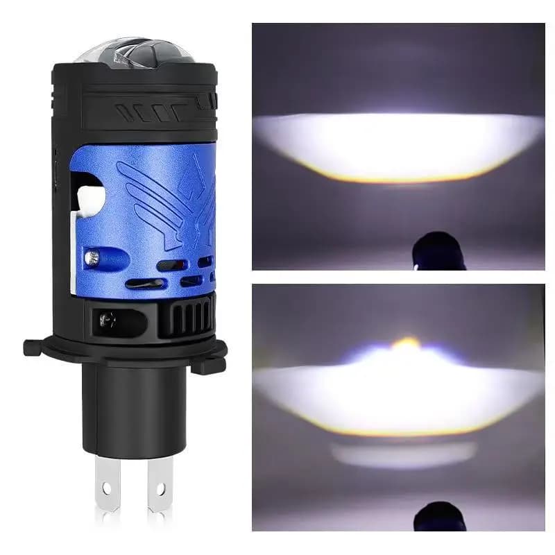 H4 Mini Projector Led Headlight Bulb 130w 40000lm H4 High Low Beam Car motorcycle Led Headlamp Bulbs Fan Projector H4 Headlights