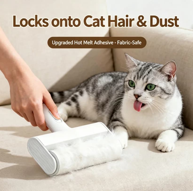 Large-Size Sticky Lint Roller Pet Hair Remover for Clothes Carpet Sofa - Effective Dust And Fur Cleaner Brush Pet Fur Cleaning T
