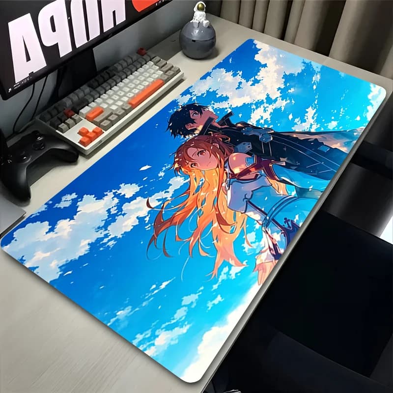 Mouse Pad Gamer MouseMat Computer Keyboard Pad Sword Art Online SAO Large Desk Mat Laptop Gaming Accessories Cool anime Mousepad
