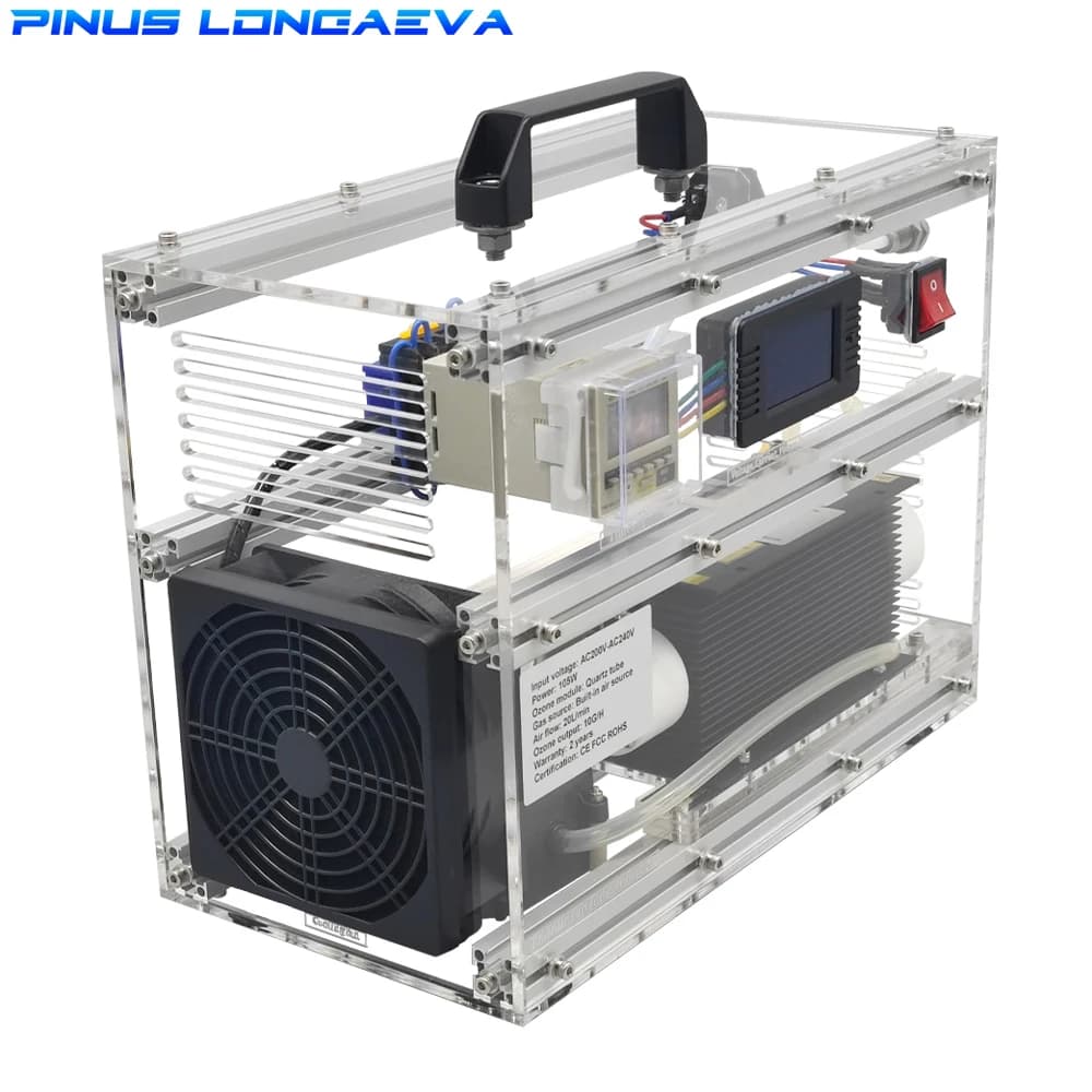 Pinus longaeva B1 500mg 0.5g 1g 3g 5g 7g 10g/h 10 grammi macchina per ozono con guscio acrilico regolabile con timer purificatore d'aria per ozono