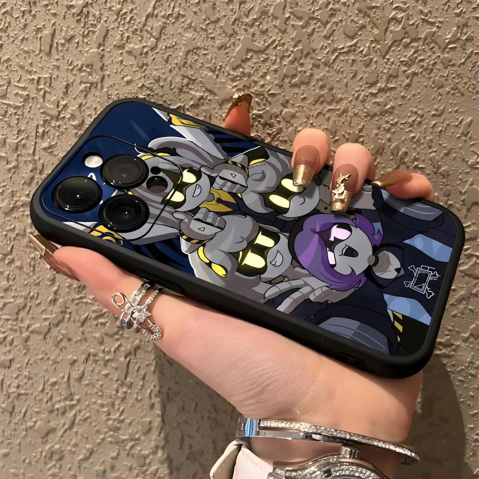 Cover Morbida Antiurto Nera per iPhone 17 16 16e 15 14 13 12 Plus Mini Pro Max - Game M-Murder Drones NVJ