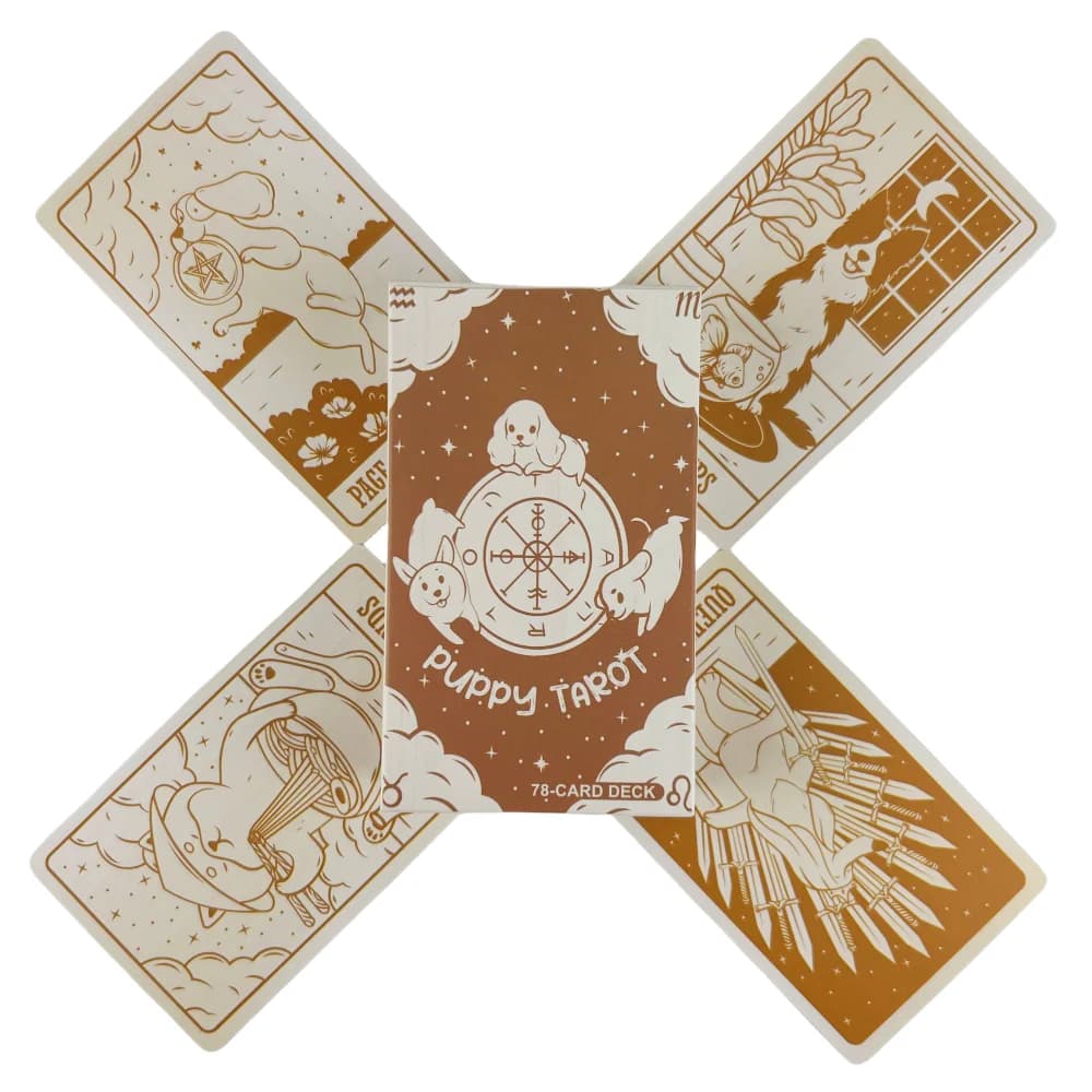 Carte dei tarocchi del cane del cucciolo Un mazzo da 78 Oracle English Visions Divination Edition Borad Playing Games