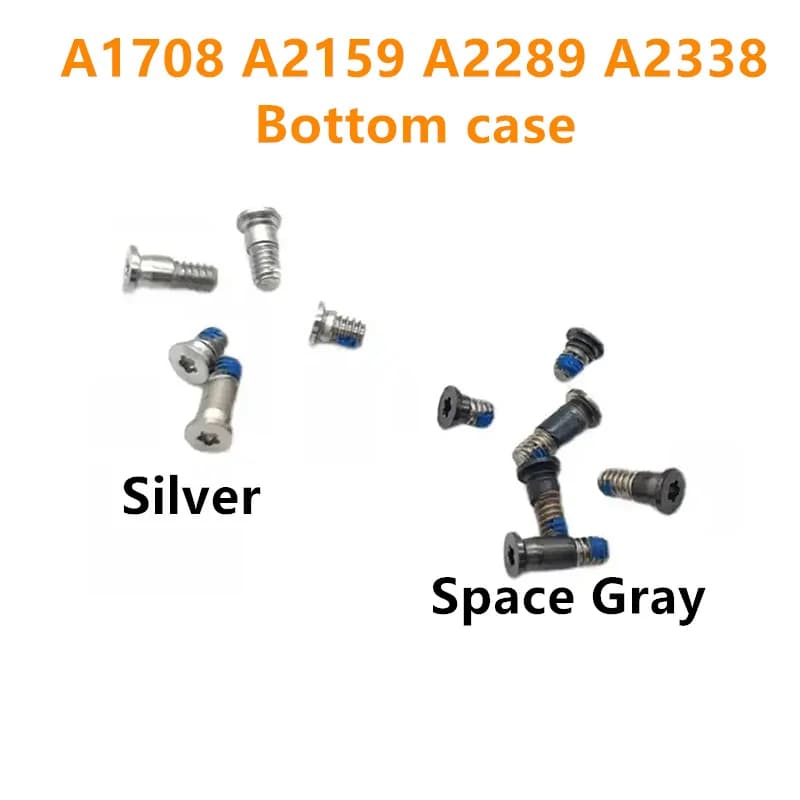 A1708 A2159 A2289 A2338 Kit viti copertura posteriore guscio inferiore grigio argento per MacBook Pro A1708 A2159 A2289 A2338 Set di viti