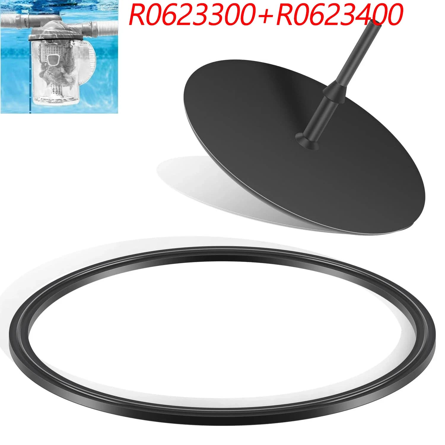 TM R0623300 O-Ring Seal and R0623400 Relief Valve, Replacement Parts for Zodiac CLC500 Cyclonic Leaf Catcher, Durable Rubber