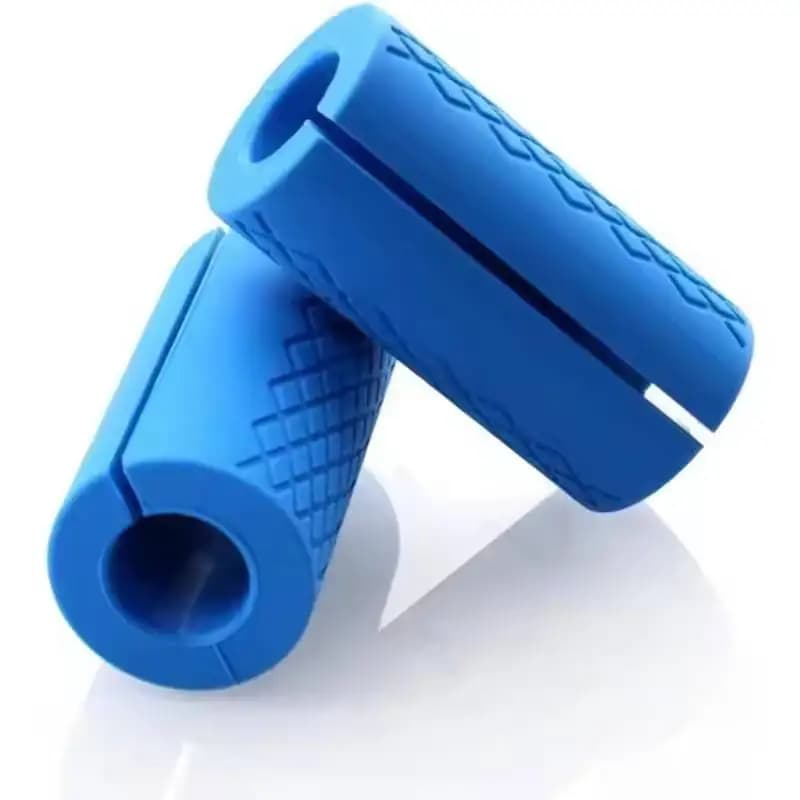 2pcs 10cm Gym Dumbbell & Barbell Handle Grips Non-Slip Rubber Handle Sleeves for Weight Lifting Fitness Training