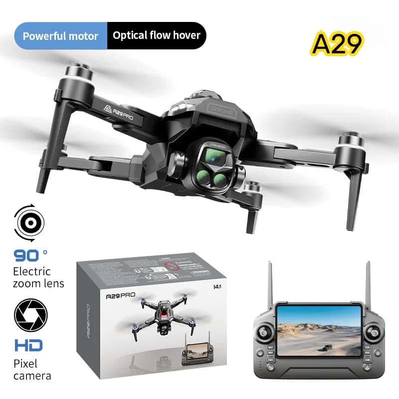 RC FPV Quadcopter A29 Mecha Style Drone Cool LED Full Obstacle Avoidance 5.6" Screen RC Drone Present For Teenagers Hobbyists
