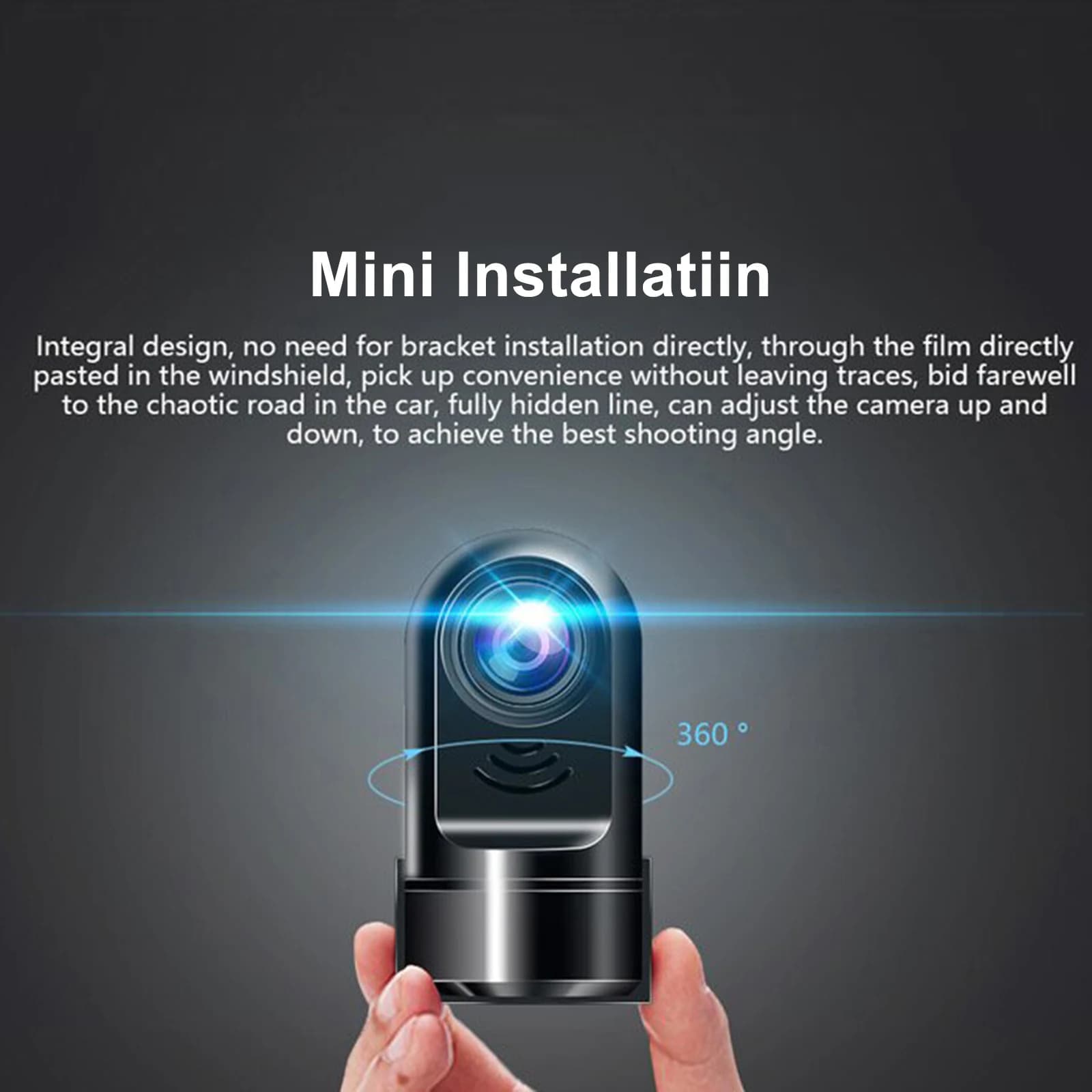 24H Car Parking Monitor 1080P Driving Recorder for Car DVR HD Camera G-Sensor Dashcam Ha Alarm System ADAS Driver Rotate 360 Degrees