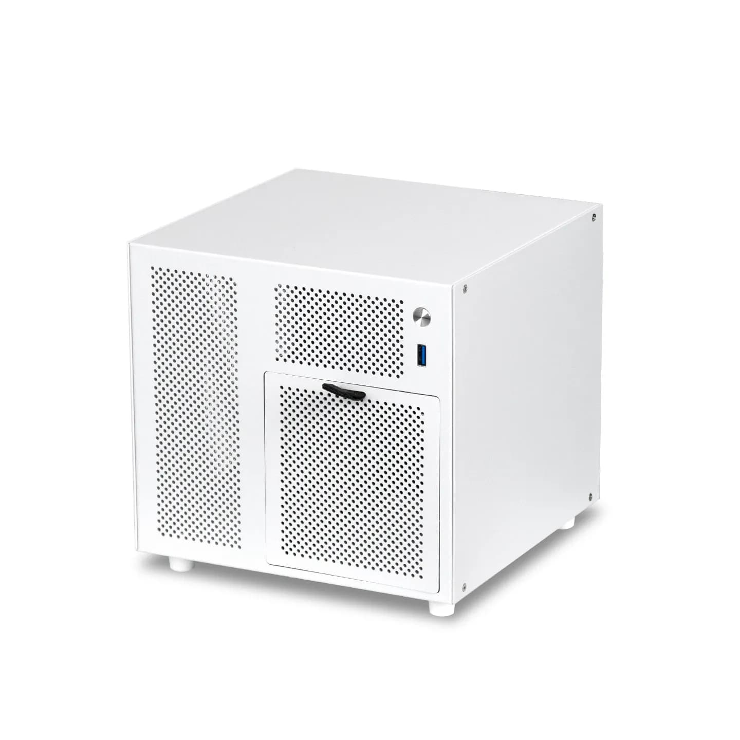 4‑Bay NAS Mini Chassis Compact Home Storage Server Enclosure Compatible with SFX Power Supply ITX Motherboard for Data Storage