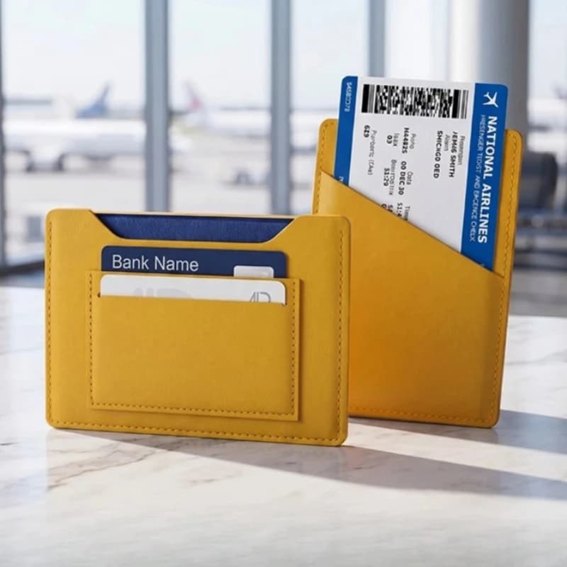 Waterproof PU Passport Holder Large Capacity Travel Wallet with Multi-Slots for Cards ID Card Cash & Passport PU Leather Purse