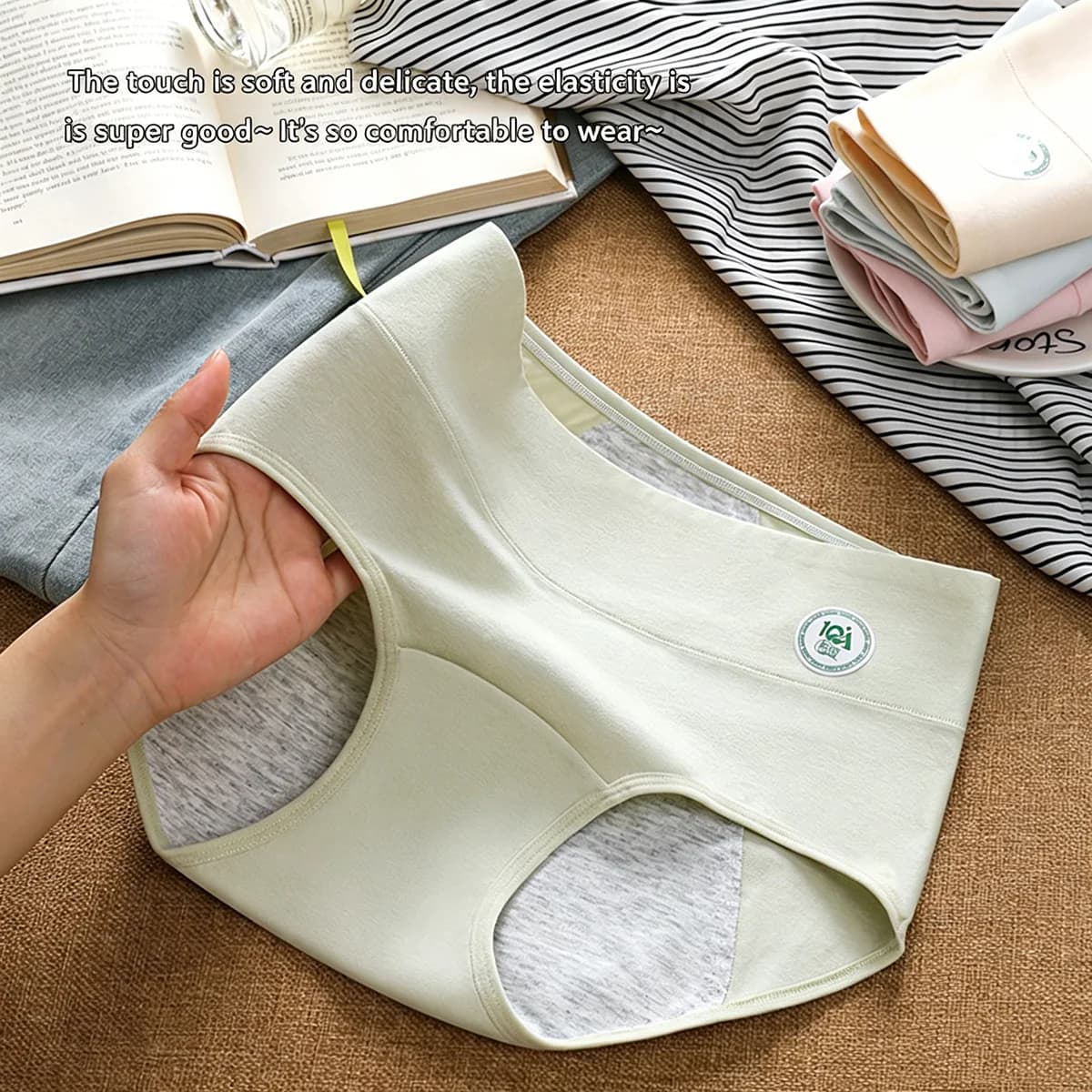 High Waist Underwear Cotton Panties Women Body Slimming Solid Briefs Plus Size Underpants Female Breathable Lingeries