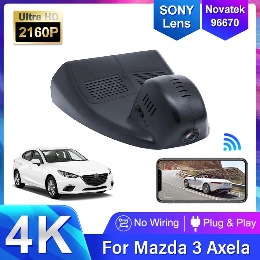 Car Dvr Front Rear Camera Recorder 4K Dash Cam OEM Dashcam for Mazda 3 Axela 2023 2022 2021 2020 2019 Plug and play Dash Cam