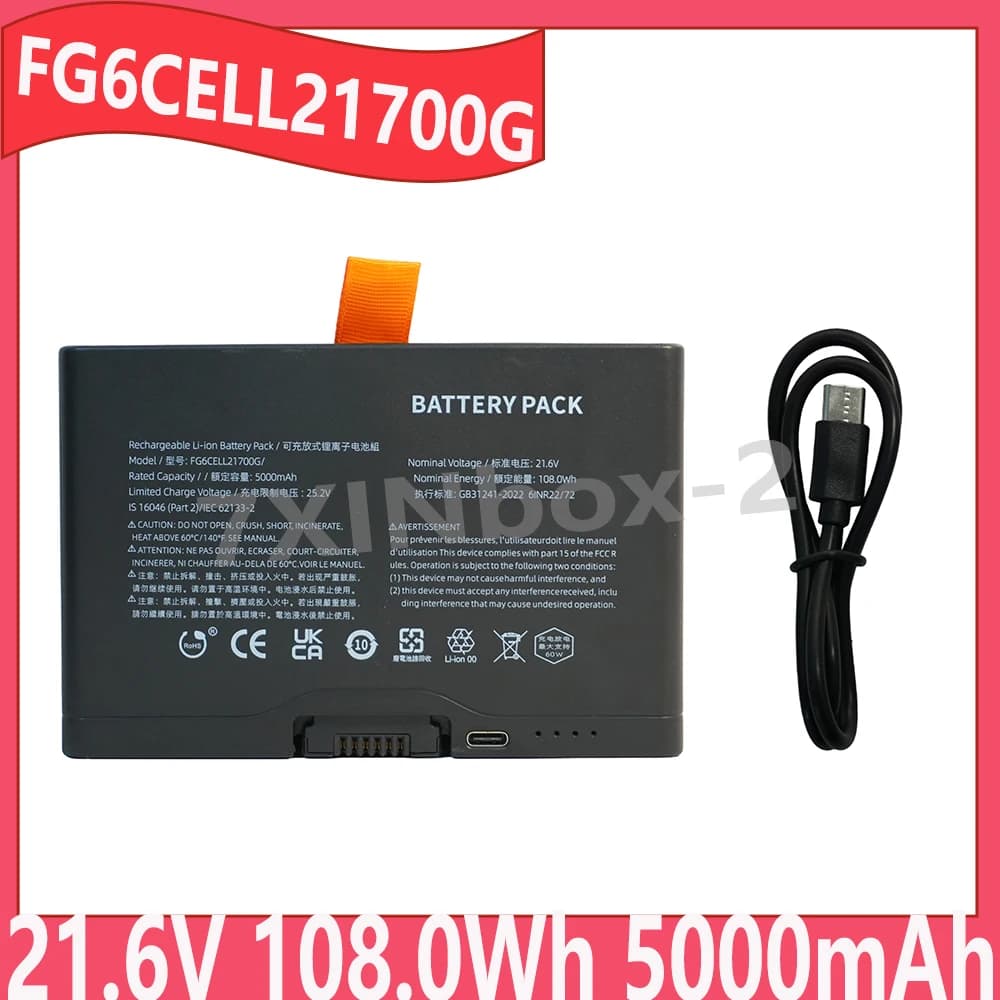 Batteria di ricambio 21.6V 108.0Wh 5000mAh per JBL PartyBox 520 FG6CELL21700G Altoparlante Bluetooth portatile con porta di tipo C