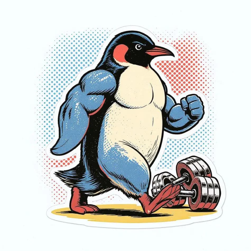 RUOPOTY Diamond Painting Strong Penguins Home Decor Gift Diamond Embroidery Animal Full Round Paint By Diamonds Original Gifts